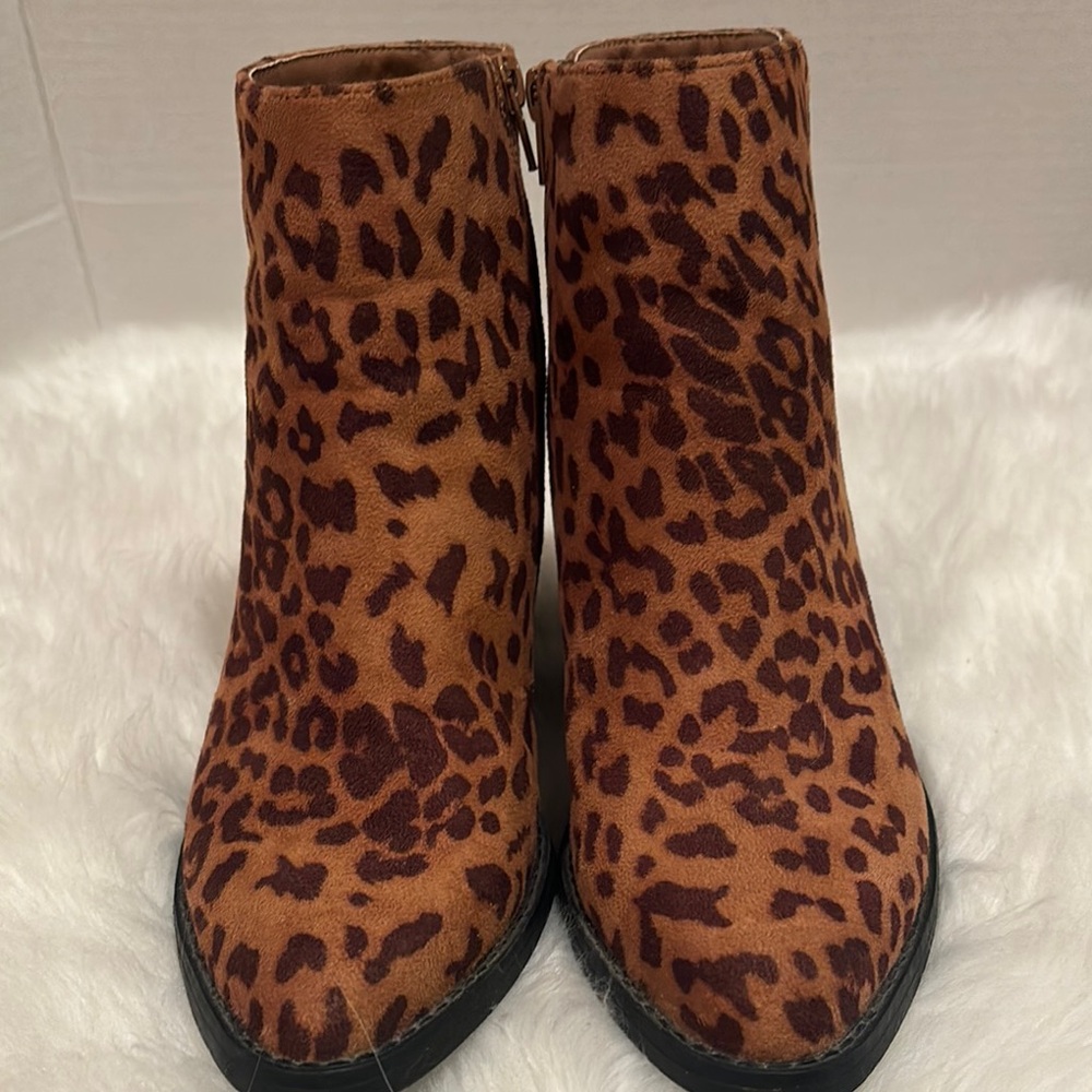 Leopard Print Ankle Boots - Picture 2 of 4
